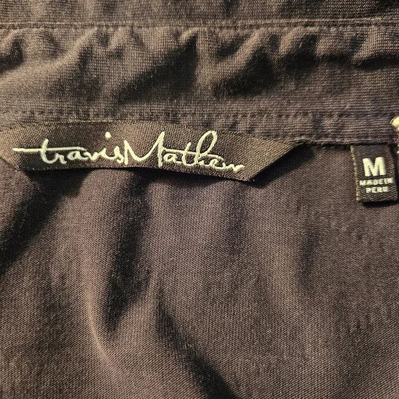 Travis Mathew Black and Red Polo Shirt - Picture 2 of 4